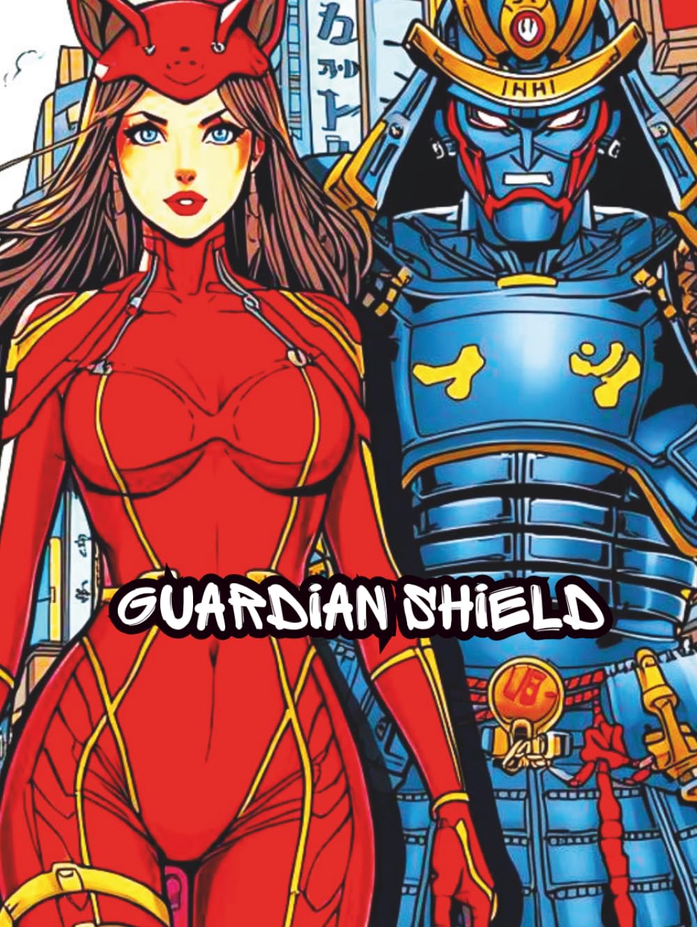 GUARDIAN SHIELD: A colouring book about futuristic personal bodyguard protection. (Dystopian world where Automatons control everything.)