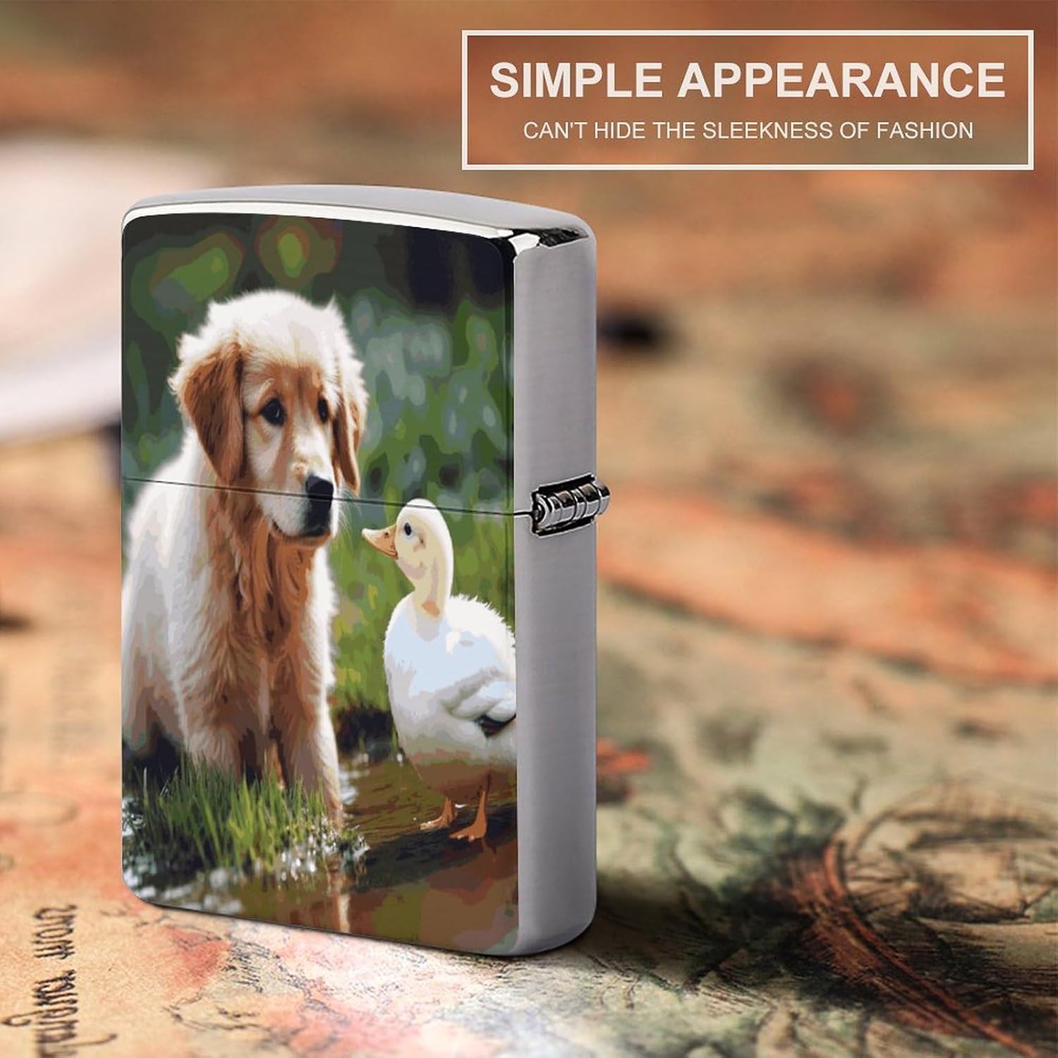 Dog and A Duck Lighter Case Cover Holder Lighter Sleeve