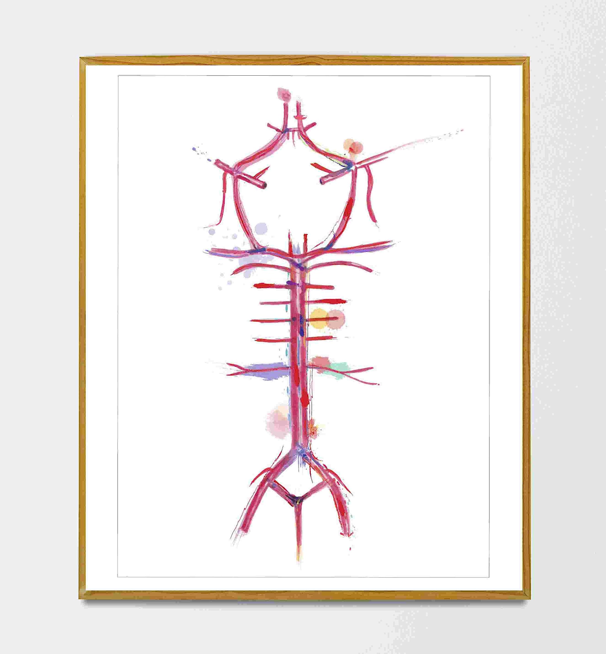 MEDPAPERS Circle of Willis Poster Neurology Art Neurologist Gifts Neuroanatomy Neuroscience Decorations Medical Office Decor, different sizes, Brain Artwork, Fine Art Print (8x10 in)