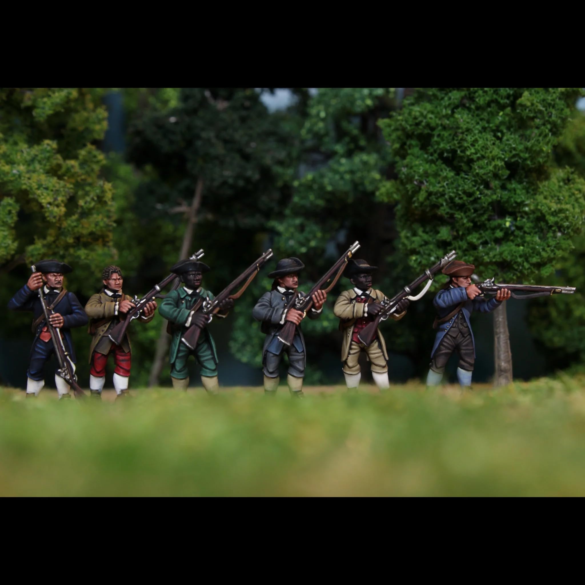 Wargames Atlantic, The Age of Reason, Minutemen, Scale Miniatures, Brown, Green, Grey, 50.8 mm x 228.6 mm x 152.4 mm - Image 2
