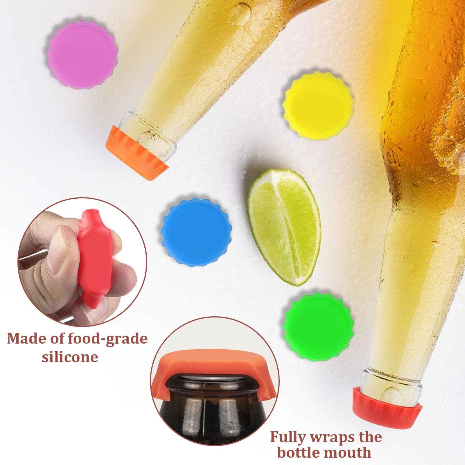 Bouchons Bouteille Silicone Lot De 6 Bouchons De Bouteille En