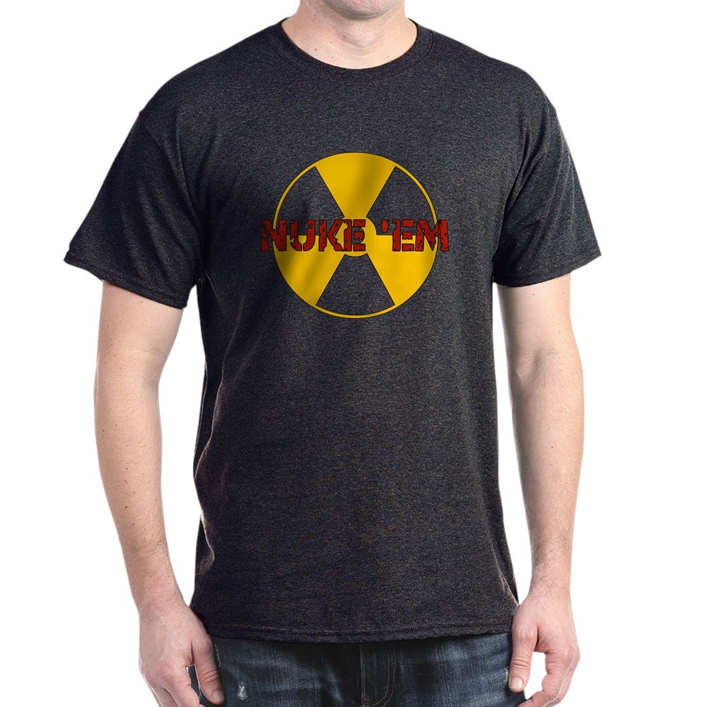 CafePress Nuke 'Em Black T Shirt Men's 100% Cotton, Classic Graphic Dark T-Shirt
