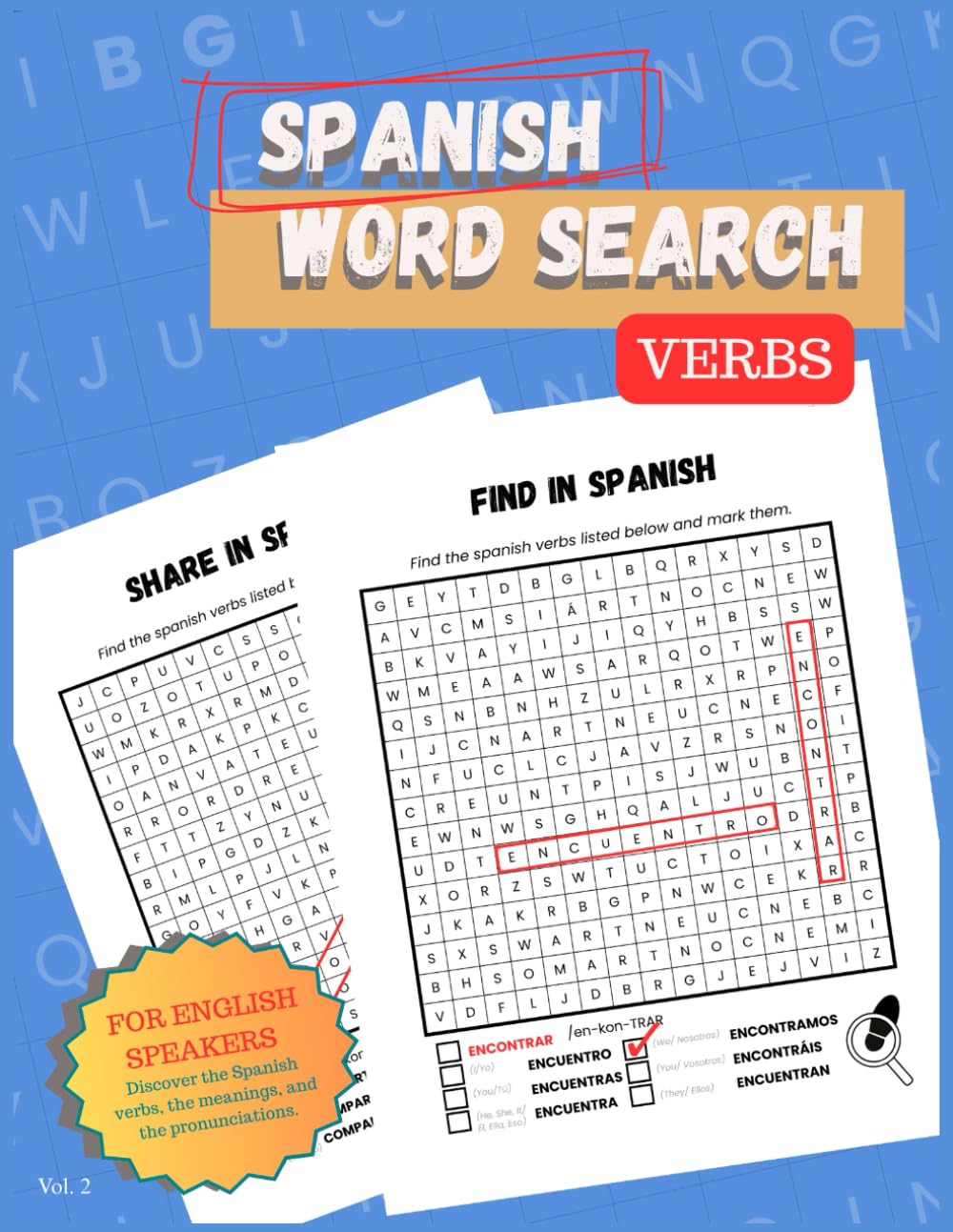 Spanish Word Search: VERBS Edition (Vol. 2) (BG Spanish Word Search for Language Learners)