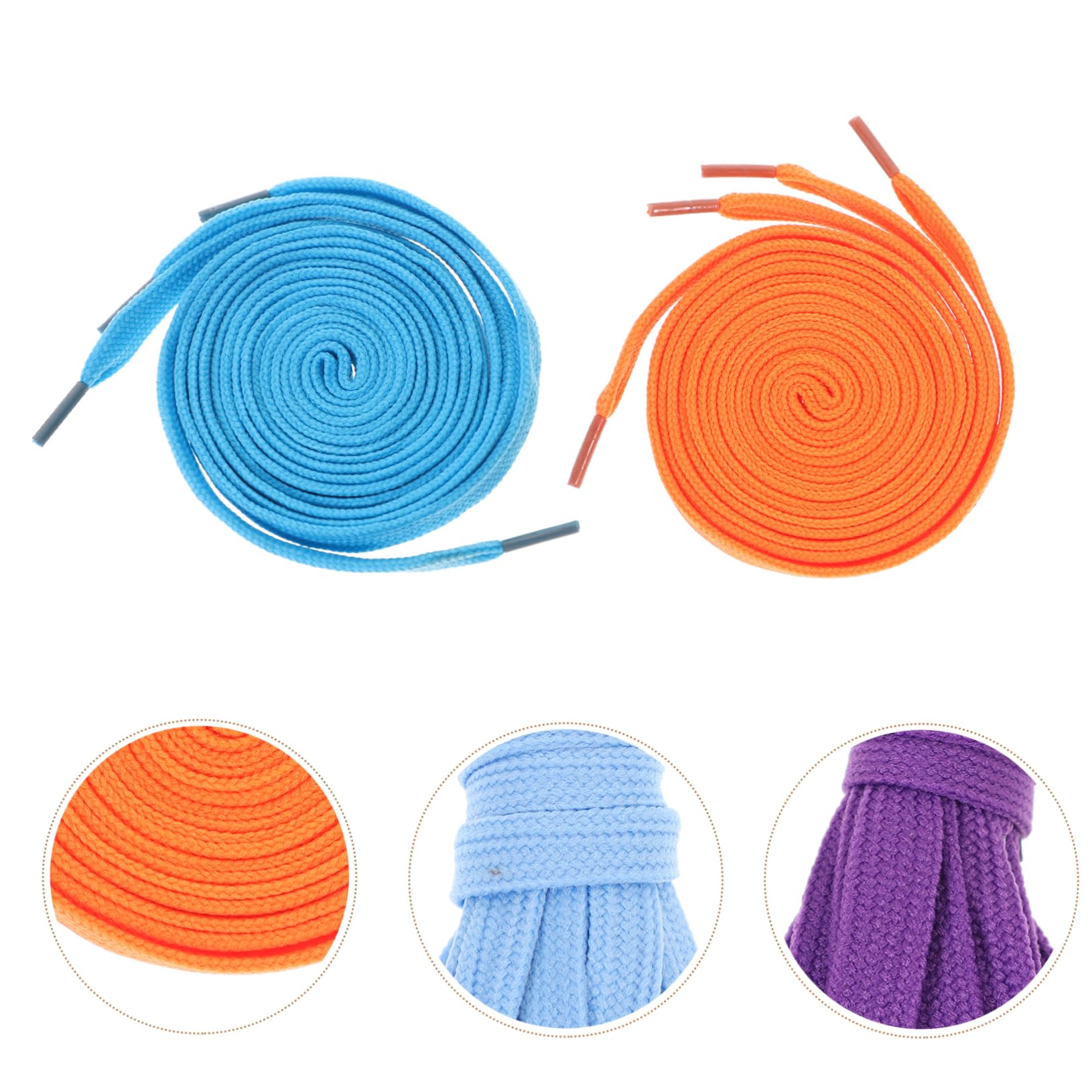 OUNONA Cordones de Zapatillas Planos Coloridos 12 Pares, Poliéster Nailon
