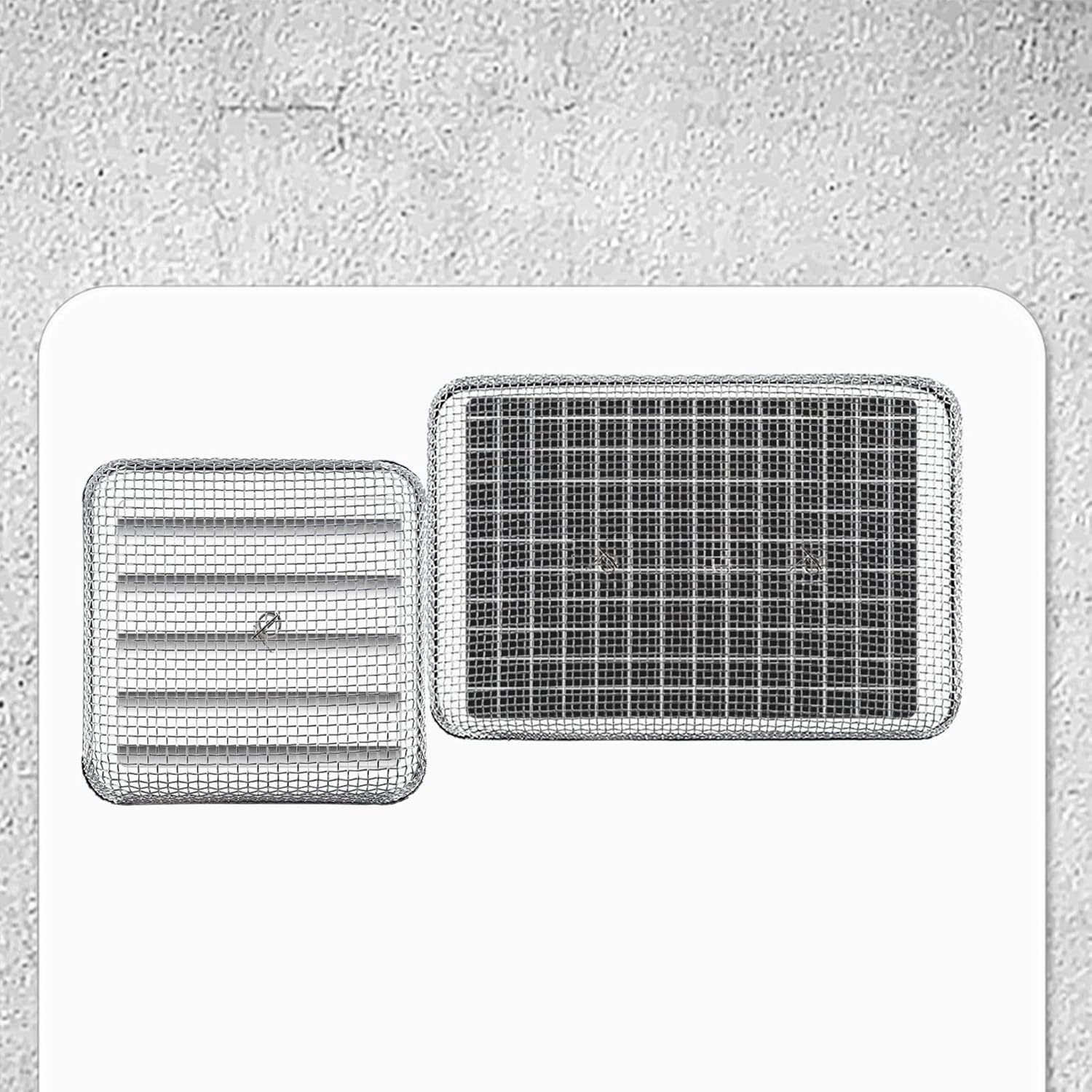 Tatuo Flying Insect Screen RV Furnace Vent Cover Water Heater Vent Cover Stainless Steel Mesh with Installation Tool (8.5 x 6 Inch)
