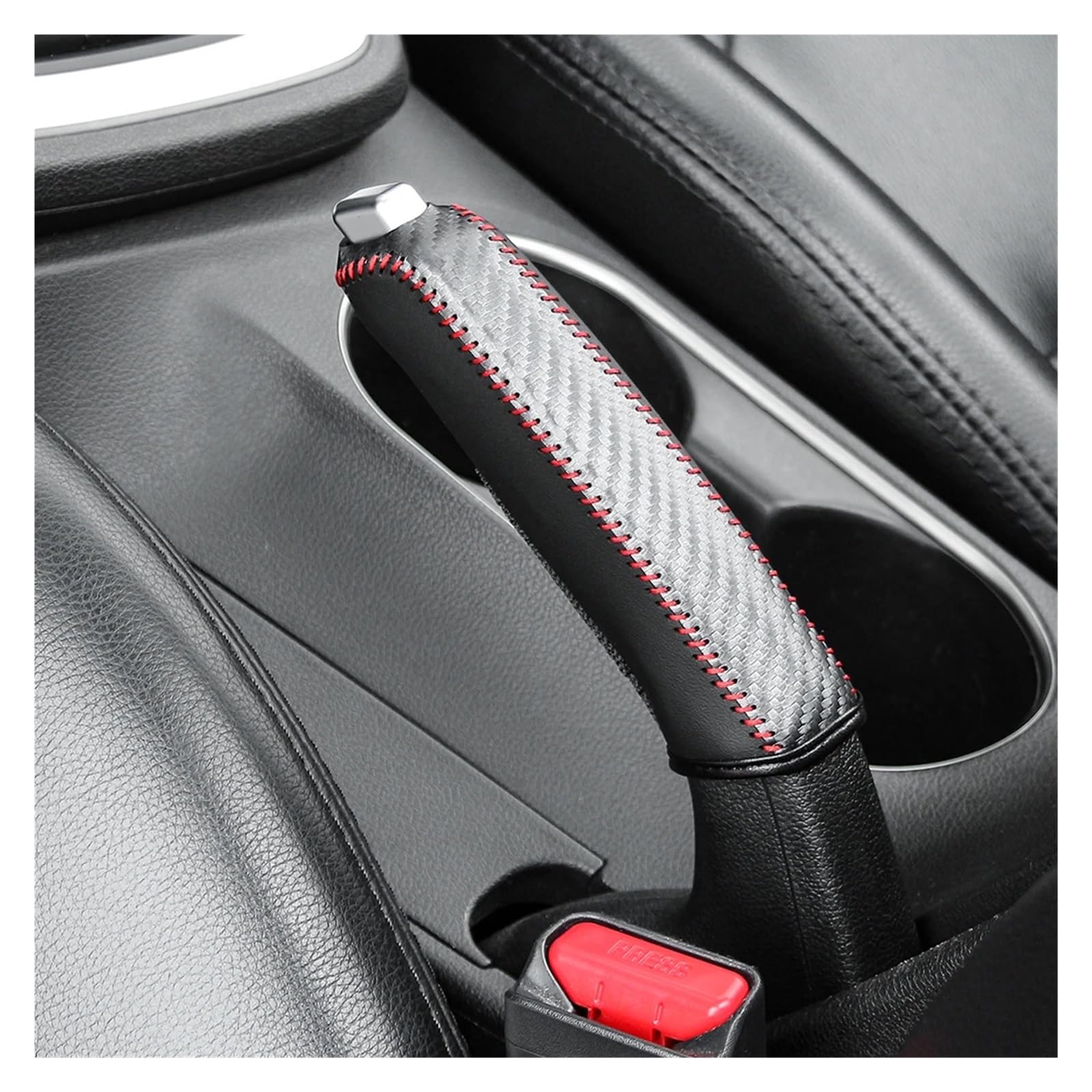 Copertura Freno A Mano In Fibra Di Carbonio, ABS, Antiscivolo, Facile Da Montare, Accessorio Interni Auto Sportivo