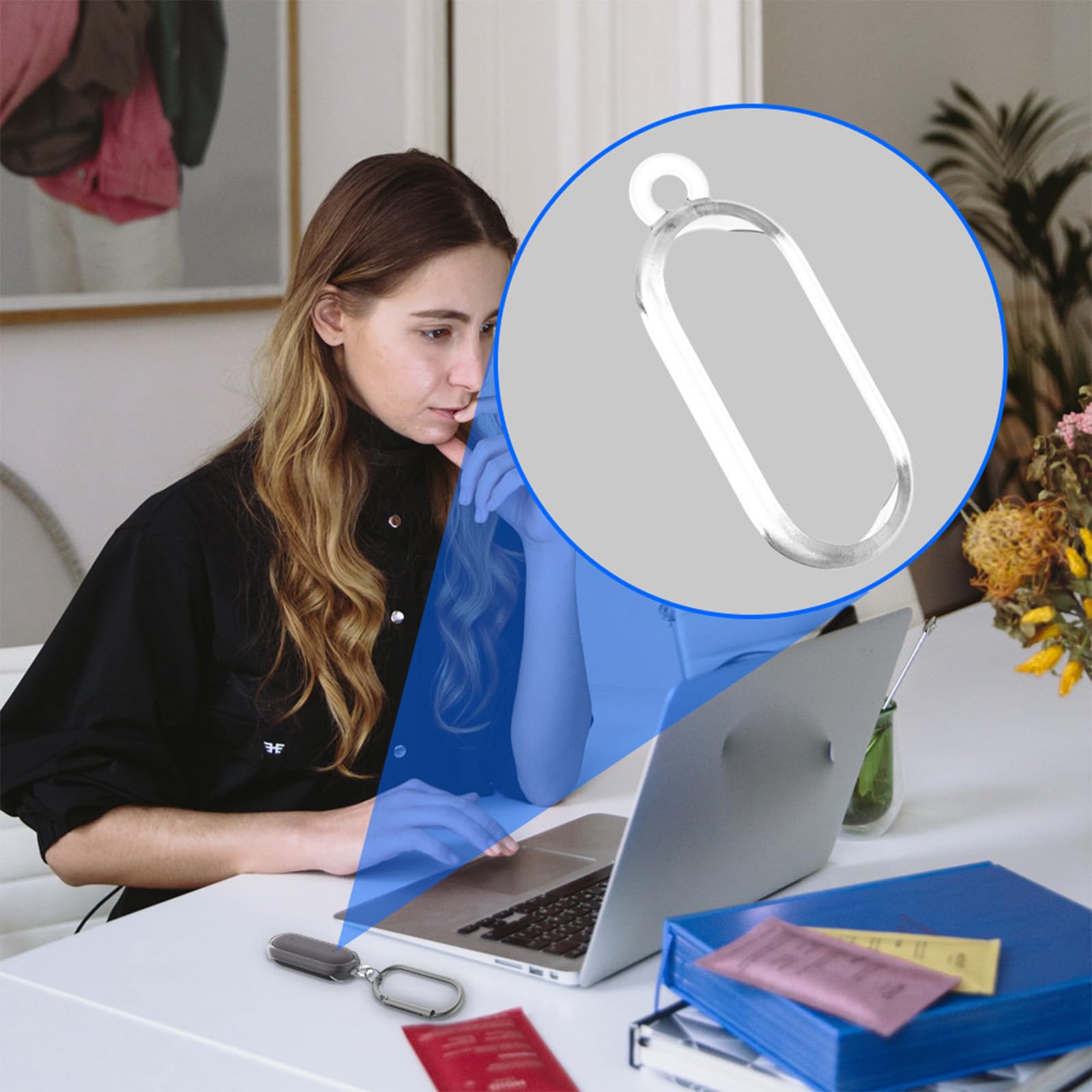 NotePin KI Wearable Recorder - Funda transparente con protección contra caídas, con mosquetón pequeño, accesorios para grabadora de voz NotePin KI