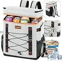 INSMEER Mochila Termica, 50 Latas Bolsa Termica Isotérmico Grande Caixa Termca Cooler Sacola Para acampamento, Mochila para Feminina Masculino Praia