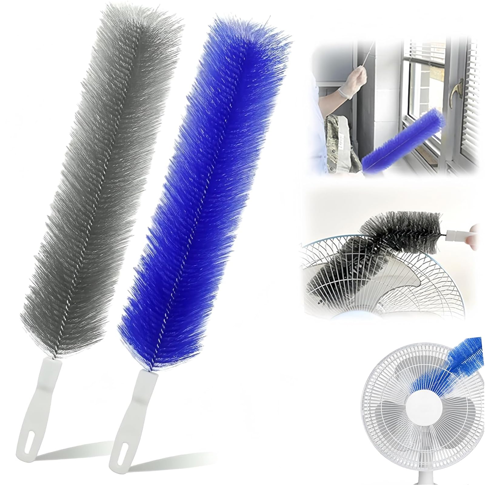 Bendable Microfiber Head, Fan Cleaning Brush,Ceiling Fan Cleaner Duster,2026 Fan Cleaner Brush Reusable Dust Remover Washable ldeal,Dusters For Cleaning for Electric Fans Air Conditioning (A-2PCS)