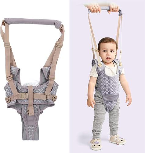 Miniatura 9 de Arneses para caminar para bebés, almohadilla de entrepierna desmontable ajustable de mano para niños pequeños, cinturón ajustable para ponerse de