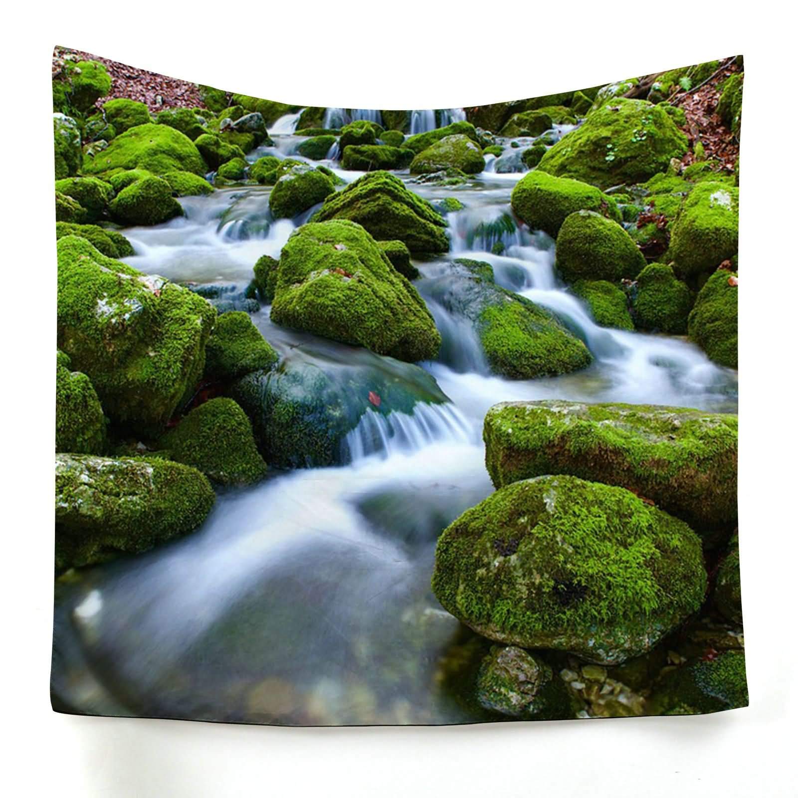 Tapisserie murale decoration ruisseau 150x130cm pour créer un espace zen