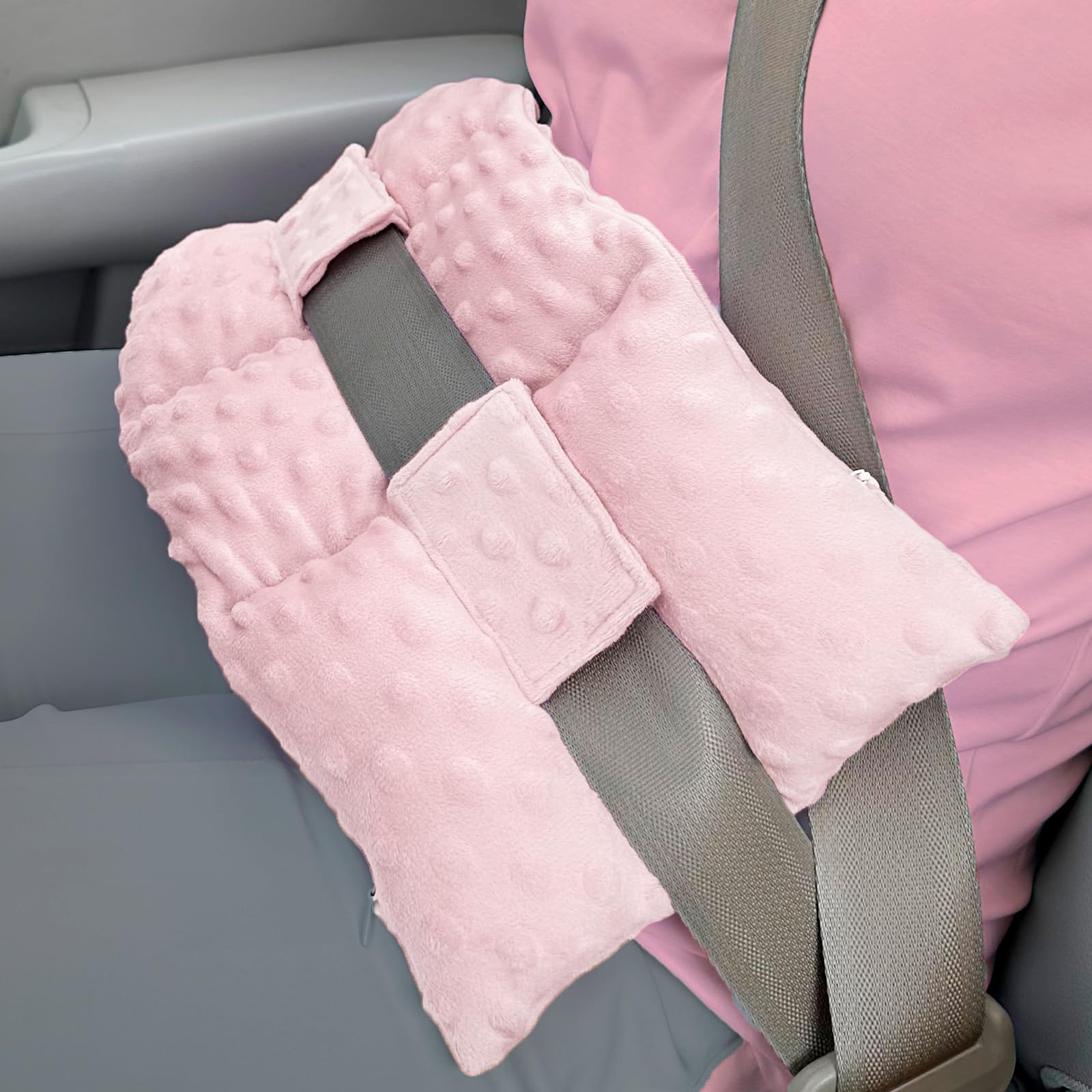 Nogsay Pink Hysterectomy Pillow Seatbelt Mastectomy Pillow With Pocket For Cervical Cancer Uterine Abdominal Post Surgery Abdomen Healing Protector C-Section Recovery Car Seat Belt Pad Cushion Support (Pink)