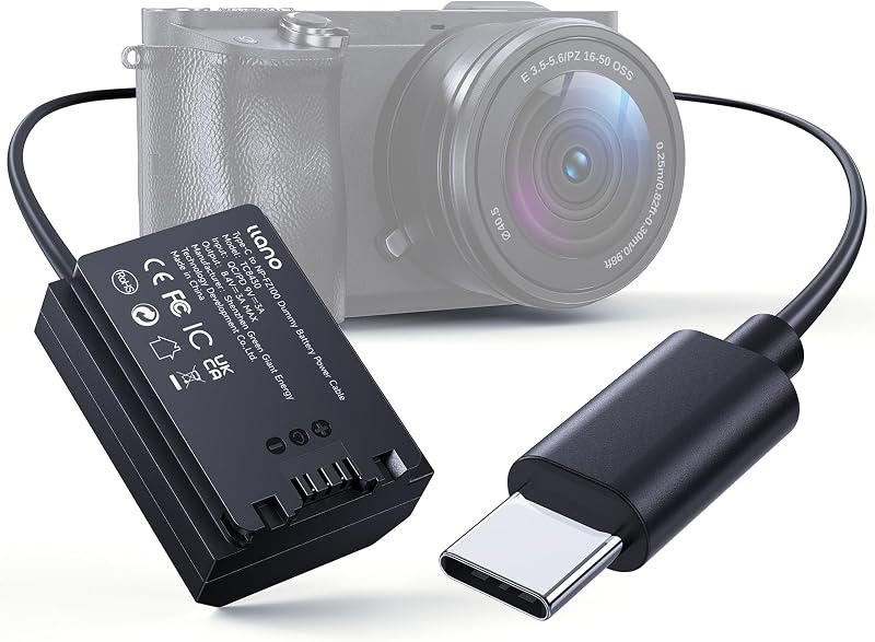 NP-FZ100 Dummy Battery USB-C PD Power Kit Continuous Power Supply | for Sony A7III A7IV A6700 FX3 FX30 A9 A7C A7CII A7RV A7RIII A6600 ZV-E1 ZV-E10II A1– for Studio Shoots & Commercial Filming