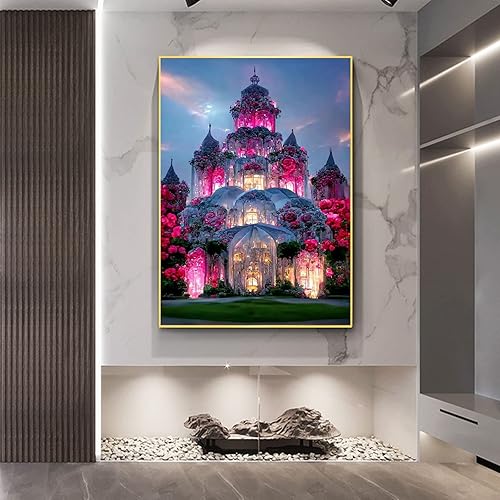 Miniatura 5 de YZDZSW Kits de pintura de diamantes para adultos, arte de cuadros de bordado de bricolaje, arte de diamantes 5D, taladro redondo completo para