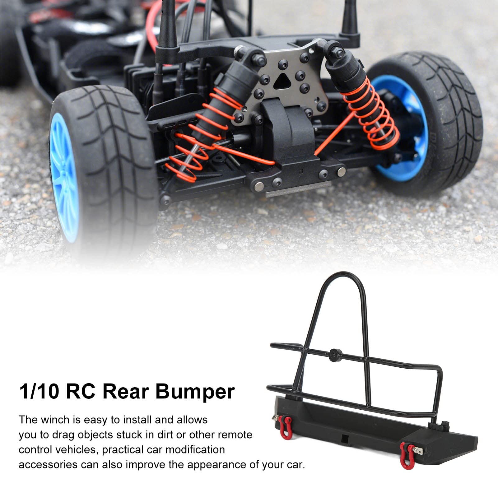 Tylny zderzak ze stopu aluminium do samochodu wspinaczkowego TRX4 SCX10 SCX10III 1/10 RC