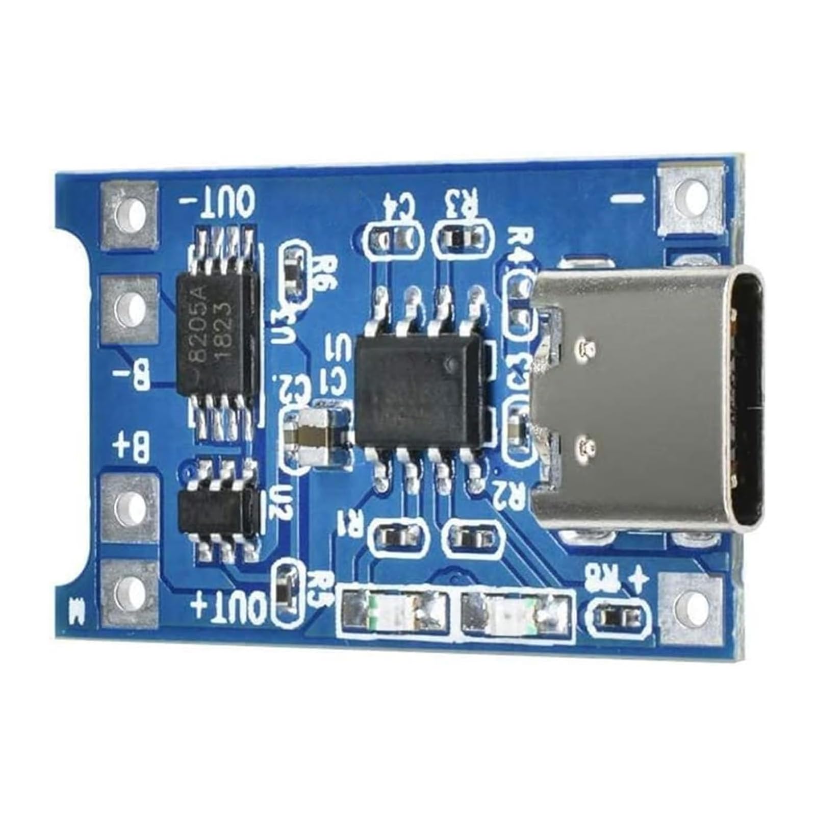 20 Moduli Carica USB-C Per Batterie 18650 - 5V 1A - Con Protezione Sovracarica E LED