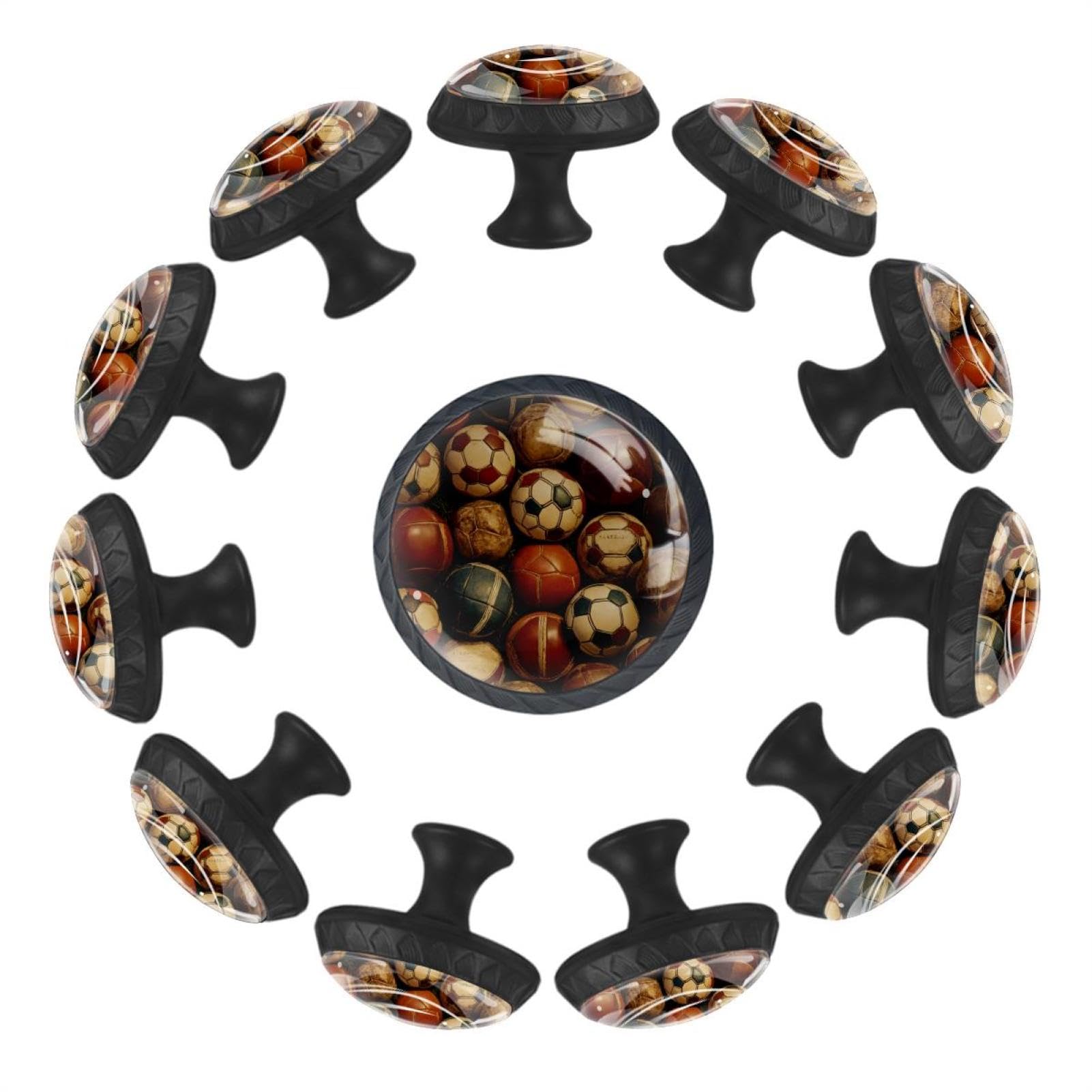 Boutons de meubles ronds vintage en lot de 12 pour tiroir et cuisine