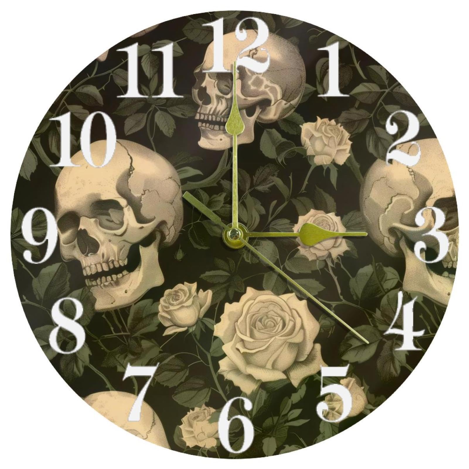 Horloge murale ronde à quartz sans tic-tac blanche pour en finir avec le bruit