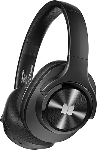 Monster Mission 200 - Auriculares Bluetooth inalámbricos, con 3 modos de ecualización, 60 horas de reproducción, estéreo HiFi de baja latencia
