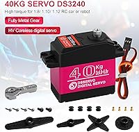 Vista 2 de 88.2 lbs Servo Digital Servo Digital Servo Full Metal Gear Impermeable con Servo Bocina 25T Compatible con 1/8, 1/10, 1/12 RC Car Crawler Robot