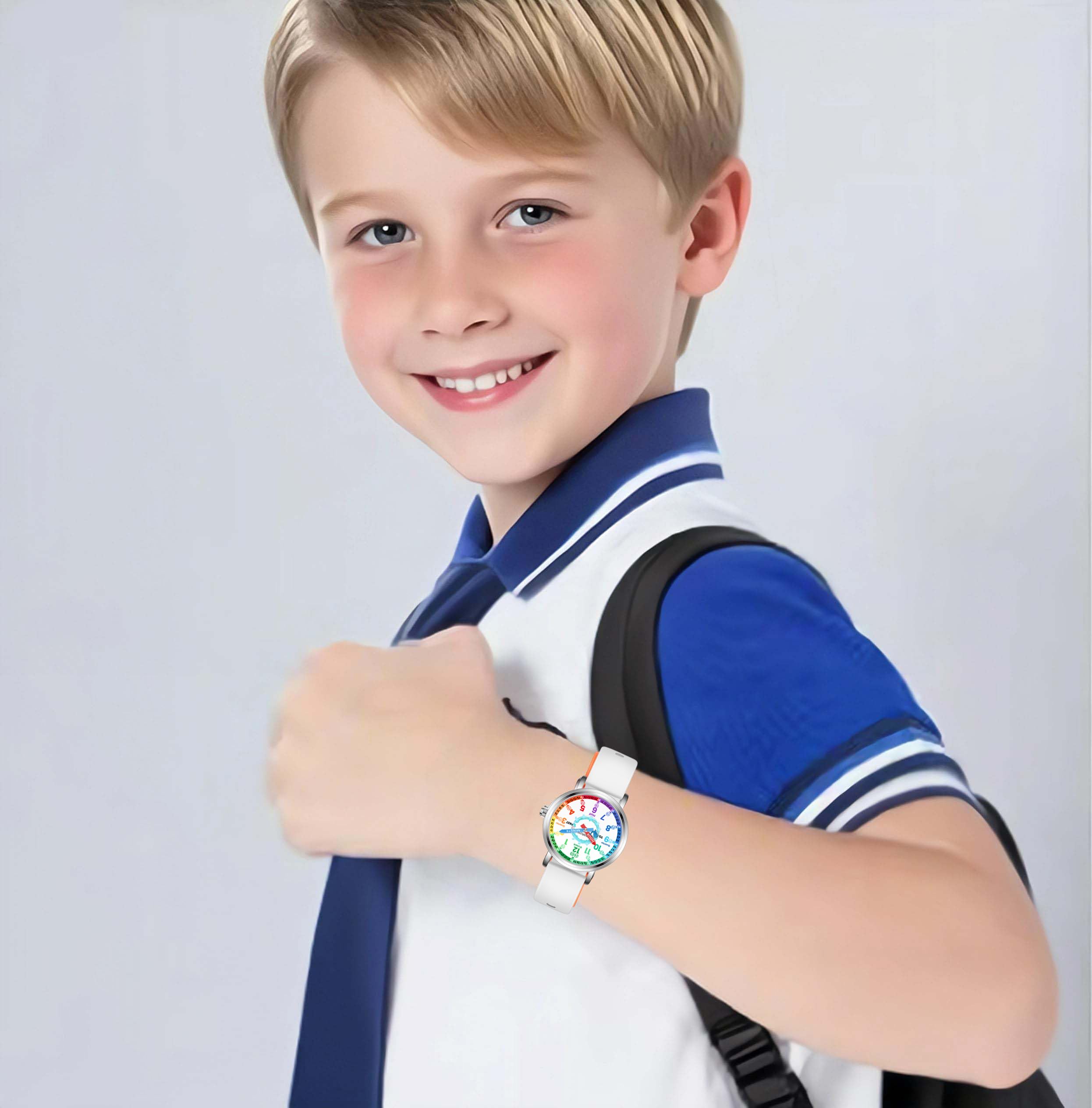 Reloj de aprendizaje analógico para niños, resistente al agua, para niños y niñas de 4 a 12 años, reloj educativo fácil de leer, regalo de cumpleaños duradero para niños y niñas