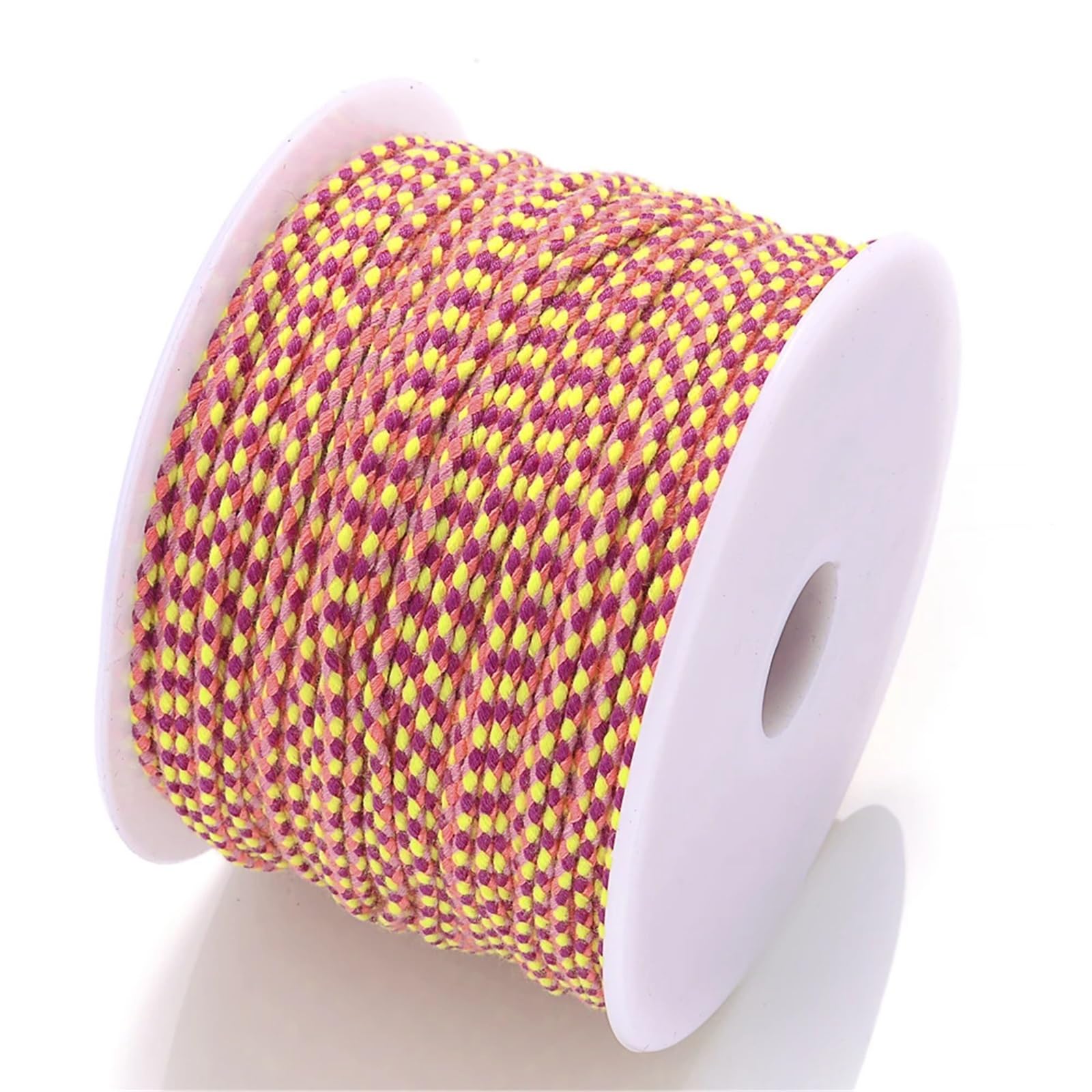 2mm 10M Cotton Braided String for Bracelets, 3-Color 4-Strand Twist Jewelry Cord for DIY Necklace Lanyard