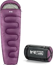 Trail Mummy Sleeping Bag For Adults, Single 3 Season Spring Autumn Winter, 300gsm, Outdoor Camping, Internal Pockets, Lightweight Compression Bag