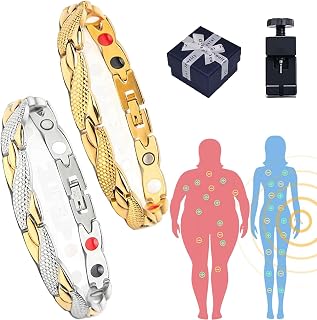 MagTherapy Menopause Bracelet for Slimming, Magtherapy Relief Bracelet for Menopause, Lymphatic Drainage Slimming Bracelet, Slimming Weight Loss Anti-Fatigue Magnetic Bracelet for Women Men (A+D)
