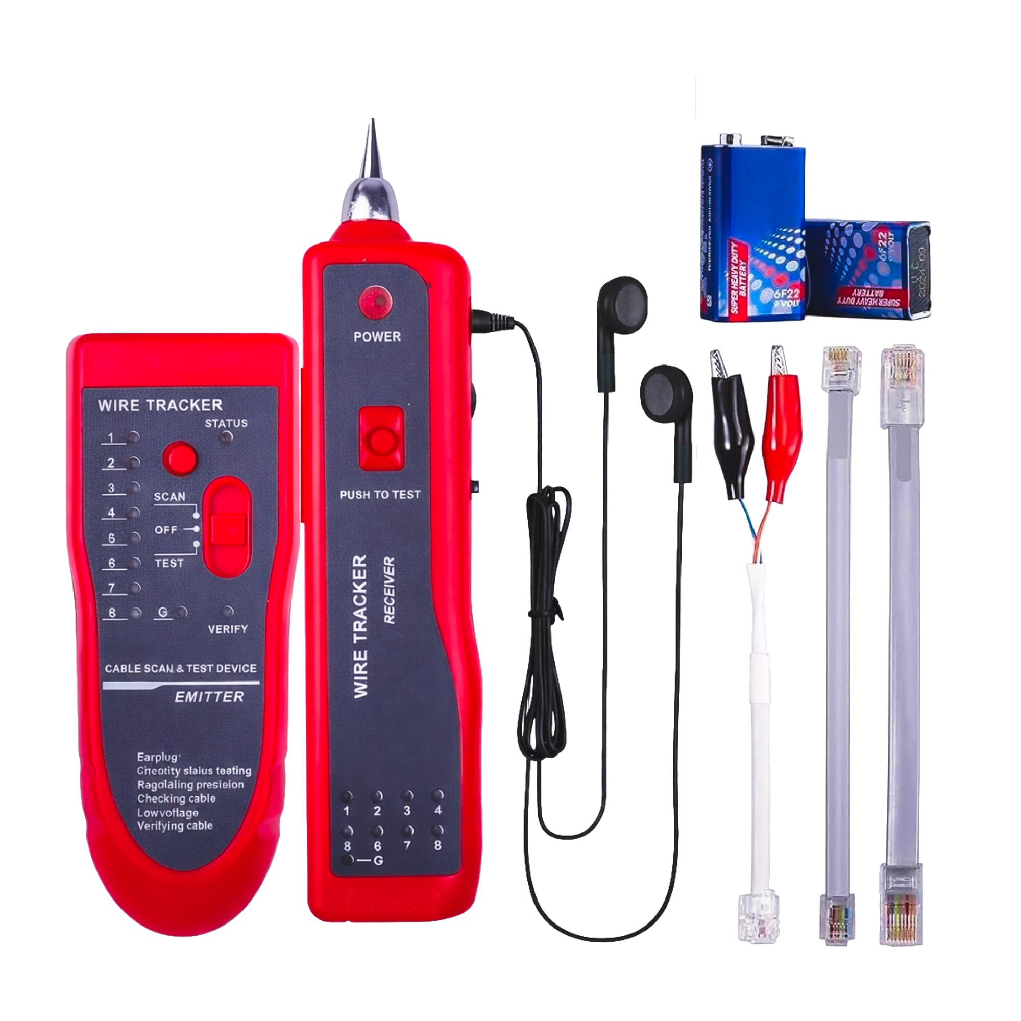 Techtest Lan Tester Rj45 D-Link Style Network Cable Tester with Wire Tracker, Ethernet Cable Tester Tool for Rj45 Rj11 Telephone Line, Lan Network Testing & Fault Detection Device-picture-14