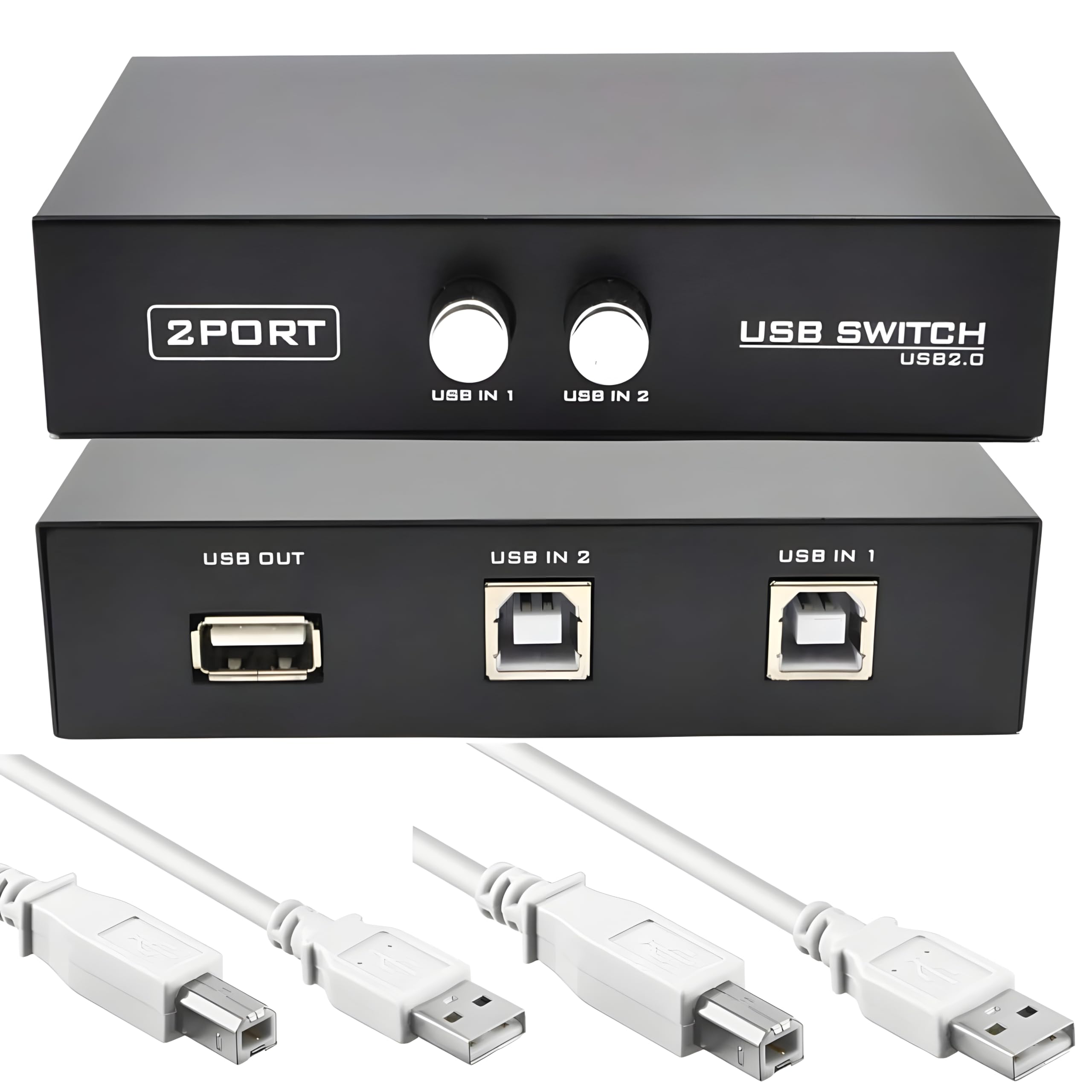 XIKKART USB Switch | Printer Sharing 2 Ports USB Switcher | USB 2.0 Selector Switch for PC Sharing Switch Box with 1.5 Printer Cable for PC Computer Scanner Printers Projector Camera and Keyboard (B0D47HPM2X) Amazon Price History, Amazon Price Tracker