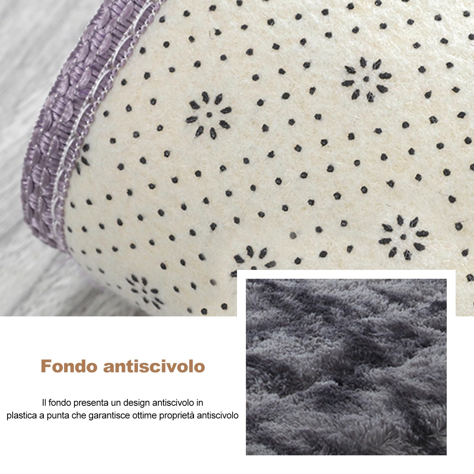 Ergocar Tappeto Pelo Soggiorno, Moderno Tappeto Camera da Letto Soggiorno, Tappeti Super Morbido e Antiscivolo, Shaggy Tappeti, Calda Decorazione del Pavimento in Casa