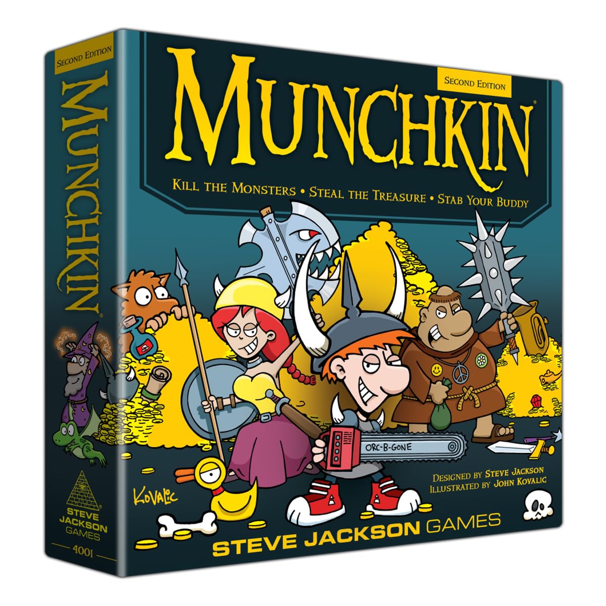 Steve Jackson Games Munchkin Deluxe - Second Edition Gioco di Carte | Classico gioco di carte di mostri nella Second Edition. Gioco per 3-6 giocatori, da 14+ anni, 60-120 min.