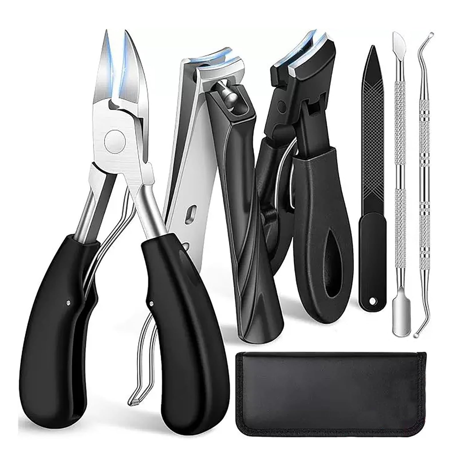 toenail clippers for thick toenails for seniors angled head large toe nail clippers set for men heavy duty ingrown toenail clippers with long handle slanted nail cutter wide jaw