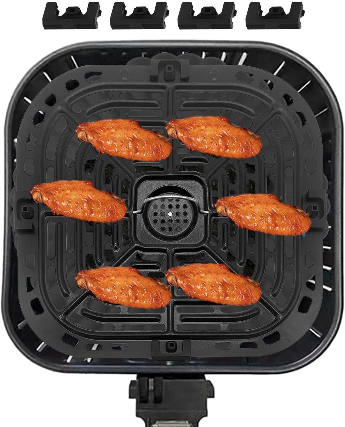 Amazon.co.jp エアフライヤープレート アップグレードされたエア フライヤー クリスパー プレート ラバー バンパー付き