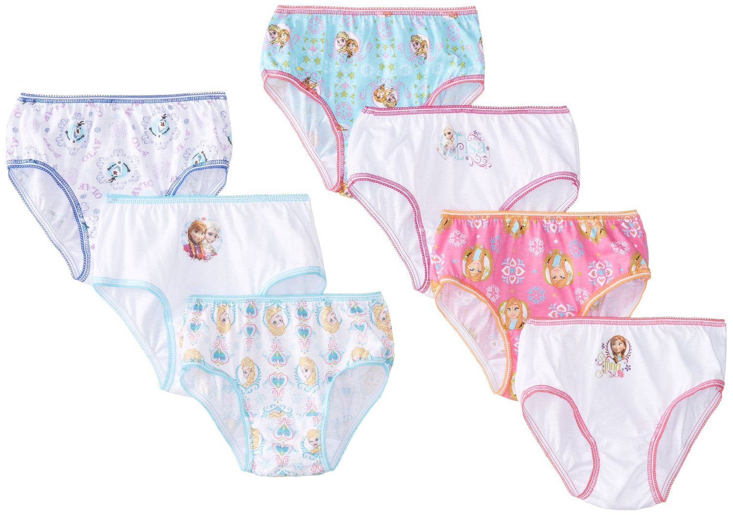 Disney Little Girls' Frozen Seven-Pack Panty Set