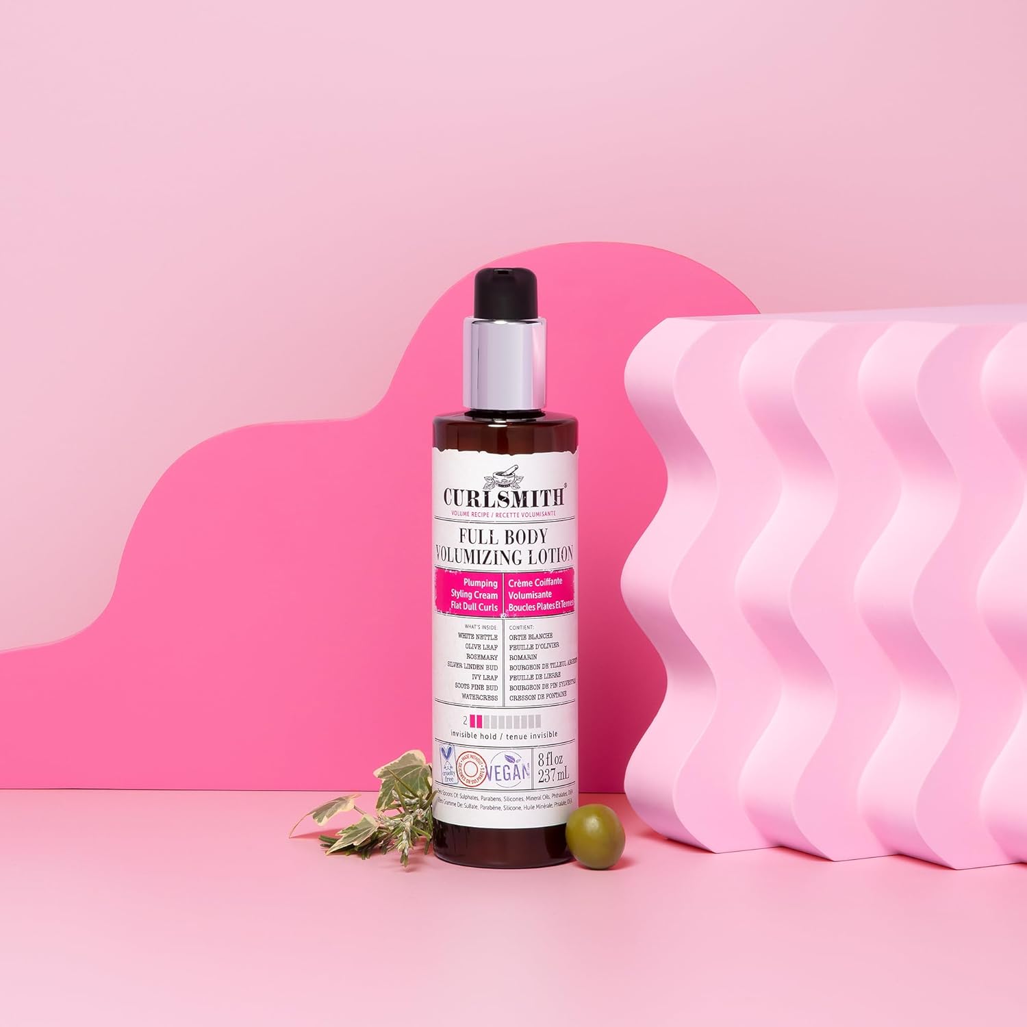 CURLSMITH - Full Body Volumizing Hair Lotion, Curl Definition, Instant Volume and Non-Sticky, for Wavy, Curly or Coily Hair, Vegan (237ml/8fl oz) - Image 6