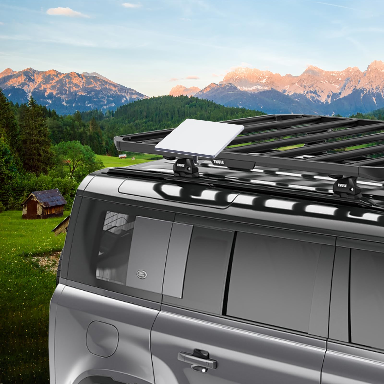 Starlink Mini Mount - uchwyt dachowy Star Link do mini satelity Starlink Mini zestaw montażowy 0,47'' - 1,89'' akcesoria antykradzieżowe Starlink Mini Dishy