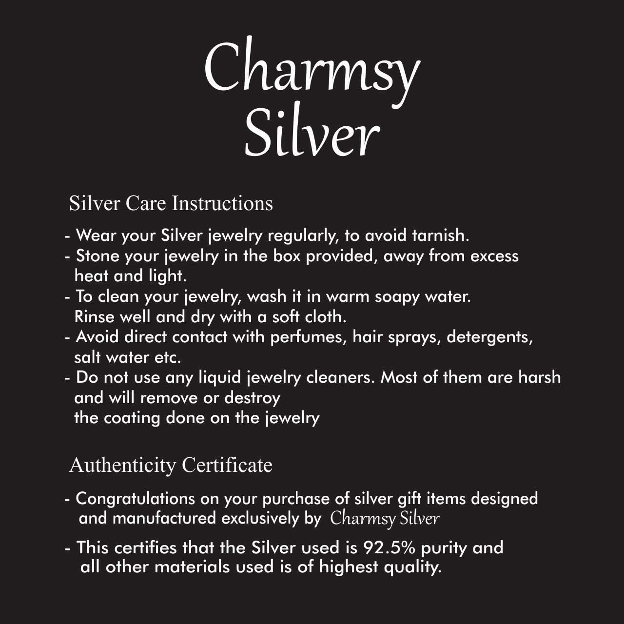 Charmsy Real 925 Sterling Silver Heart Pendant Necklace for Women