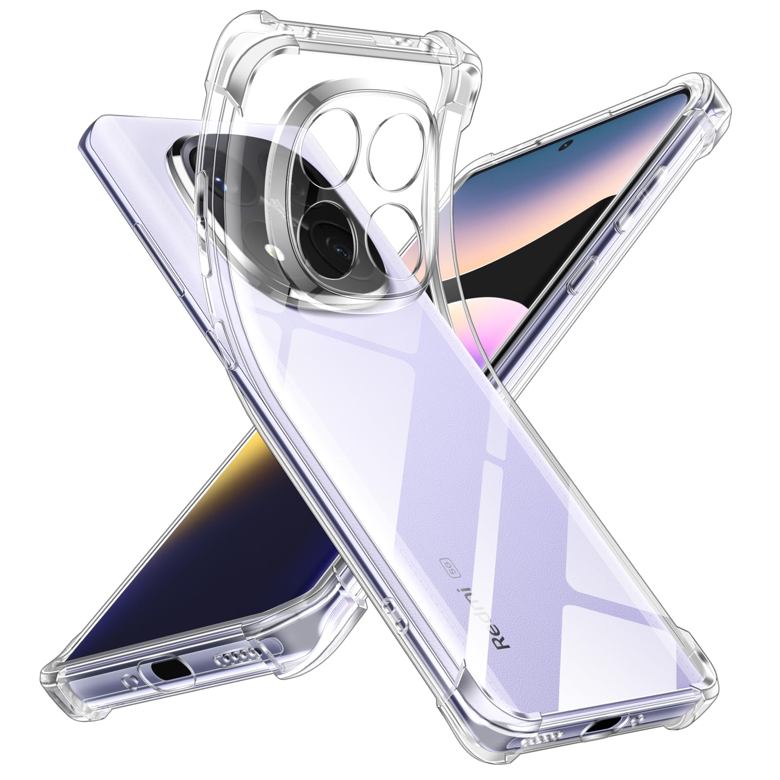 Vauki TPU Transparent Silikon Schutzhüllechtig Case Klar Handyhülle