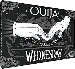 Ouija: Wednesday | Inspired by The Popular Original Series Wednesday | Collectible Classic Ouija Board Game | Officially Licensed Game and Merchandise | Glow in The Dark Board | 2-6 Players, Ages 8+