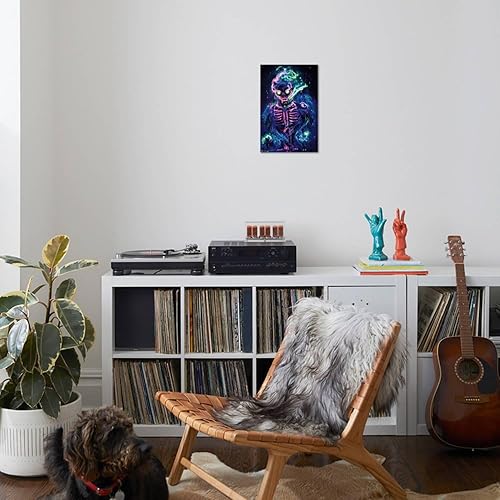 Miniatura 75 de Trends International Wumples - Póster de pared de esqueleto neón, 22.4 pulgadas de largo x 14.7 pulgadas, versión premium sin marco