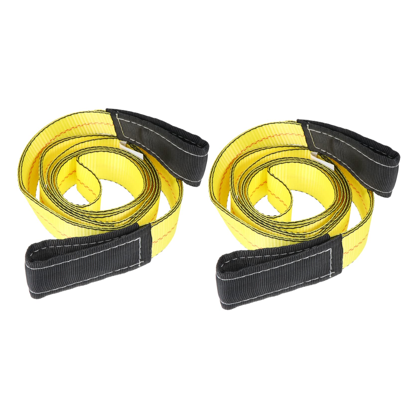 Ciieeo Flat Lifting Belt Double Buckle Winch Strap for Bow Shackles and Over Hooks