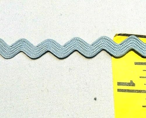 Cotton RIC Rac Rick Rack Zig Zag Ribbon Lace Trim Applique Tela Delicada DIY Arte Artesanía Suministro para Scrapbooking Regalo Envoltura 3/8" Azul