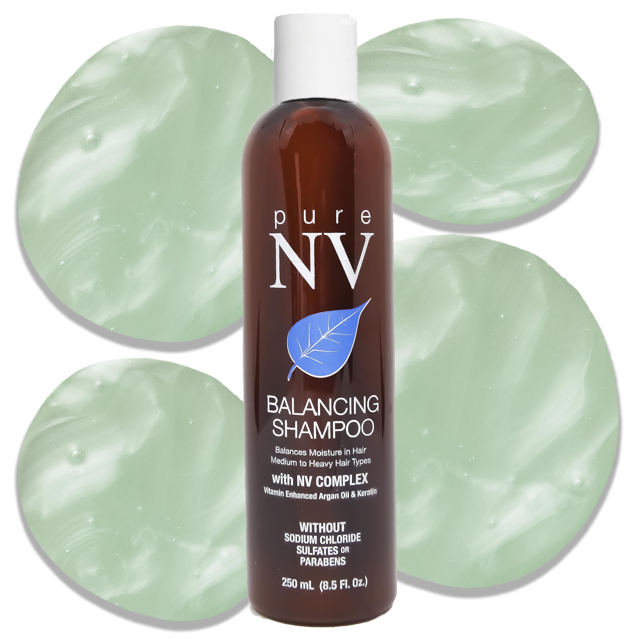 Pure NV Balancing Shampoo for All Hair Types – Gentle Cleansing & Scalp Balancing Formula – Strengthen, Moisturize, Protect Color & Keratin – Sulfate-Free, Sodium Chloride-Free, Paraben-Free, 8.5 oz