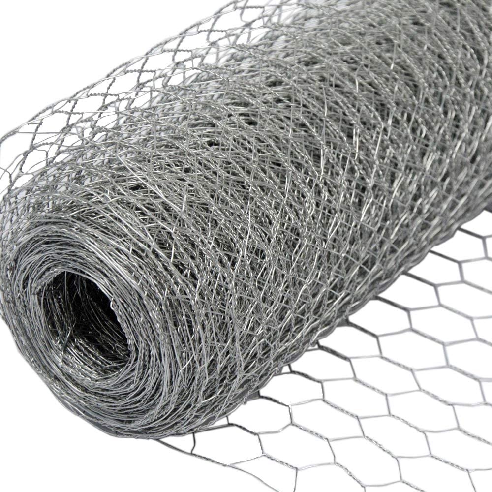 Wurko - Enrejado Triple Torsión Galvanizado 51 x 51 mm 200 cm Altura, Rollo 50 Metros