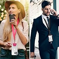 Vista 8 de CACOE Cordón para Teléfono 2 Piezas Correa Ajustable para el Cuello, 4 Piezas Parches, Universal Crossbody Multifuncional Parche Cordones