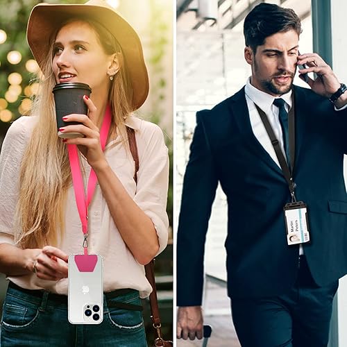 Miniatura 8 de CACOE Cordón para Teléfono 2 Piezas Correa Ajustable para el Cuello, 4 Piezas Parches, Universal Crossbody Multifuncional Parche Cordones para