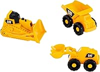 Vista 1 de Klein CAT Caterpillar Construction Site Mega Set, 3 piezas Bulldozer/Hauler/Loader, escala 1:50, edades 18 meses +