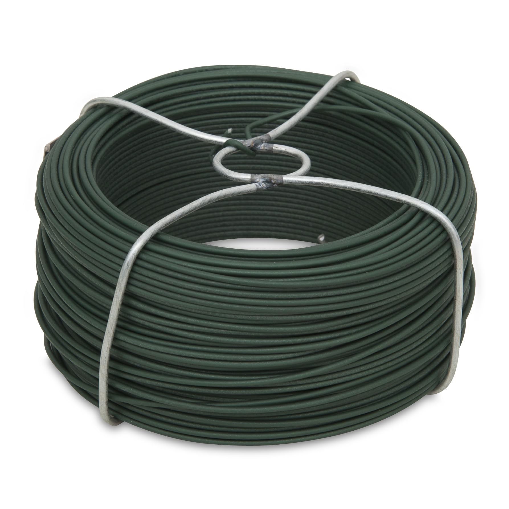 Windhager Alambre para jardín, Alambre para Flores, Alambre para Plantas, Alambre galvanizado y Revestido, Verde, 60 m x 1,4 mm, 06226