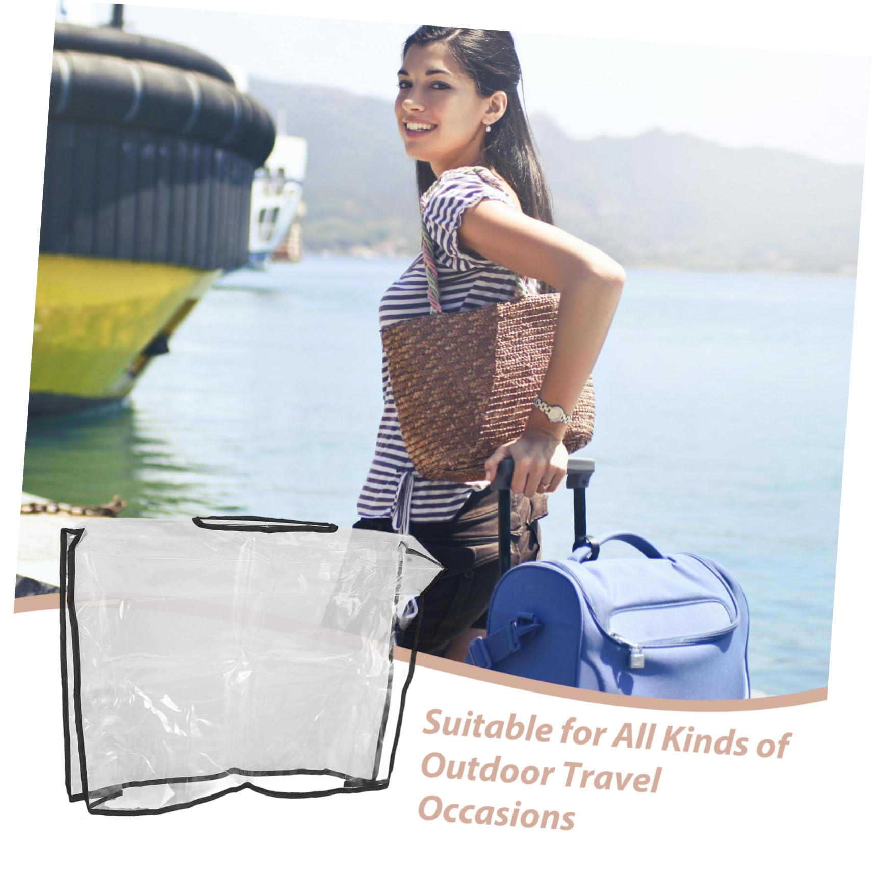 Housse étanche Housse de Pluie pour à Main Protecteur à Main Pluie Housse de à Main imperméable Housse de à Main Anti-Pluie Habillage Pluie PVC Transparent